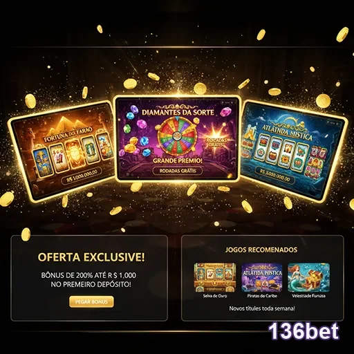 Máquina de slots com tema de casino na 136bet Brasil